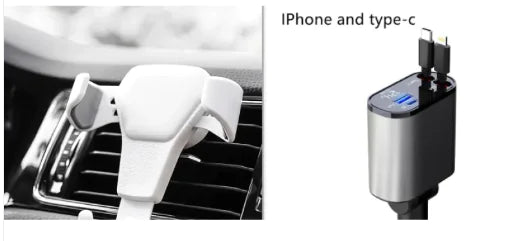 Cargador de Coche Metálico 100W de Carga Rápida Adaptador USB-C para Mechero