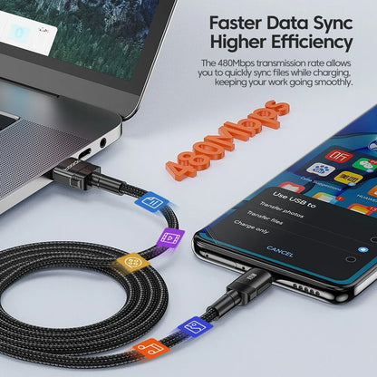Cable USB tipo C de carga rápida para Smarthphone