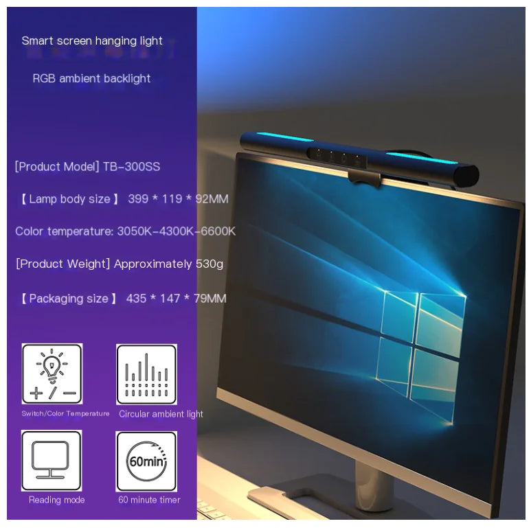 Luz para proteccion visual para Monitores